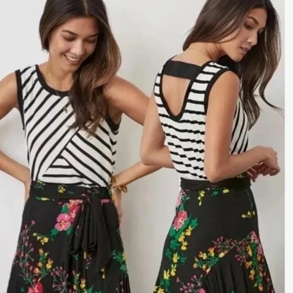 CAbi Black and White Striped Tank Top - Picture 5 of 6